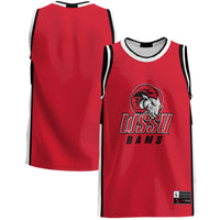 Winston-Salem State Rams Basketball Jersey, Red Lightweight Sportswear Jersey Shirt, Sleeveless Athletic Tank Jersey, Casual Gift for Men