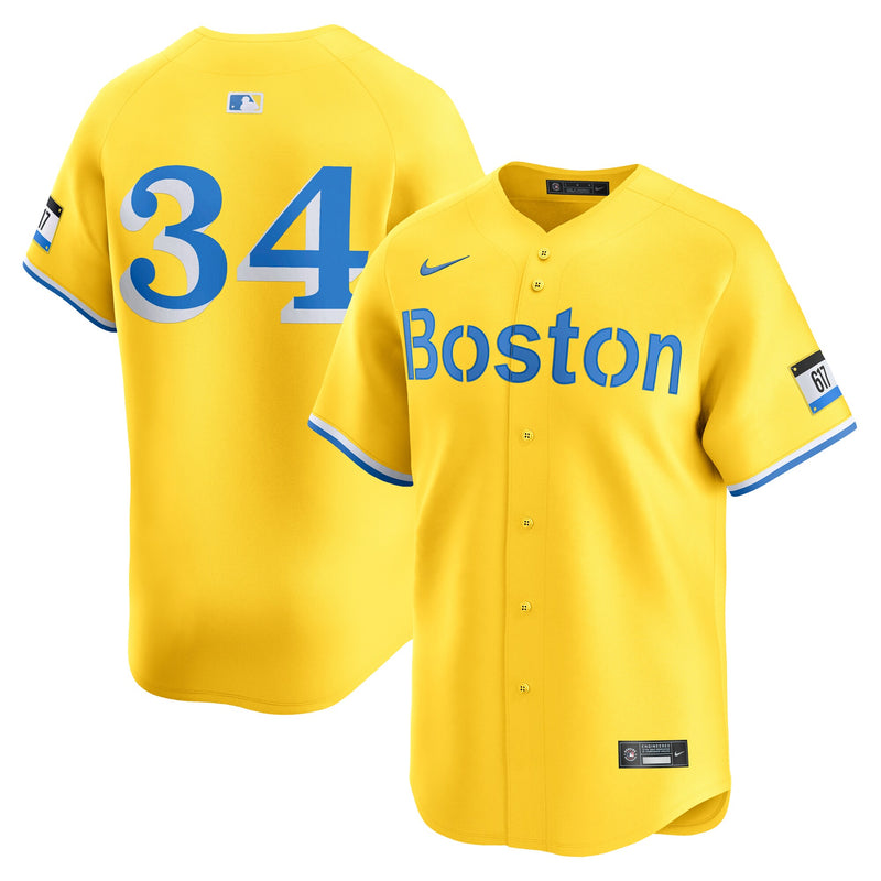 David Ortiz Boston Red Sox Baseball Jersey, Gold Sportswear Jersey Shirt, Lightweight Breathable Athletic Jersey, Casual Gift for Men