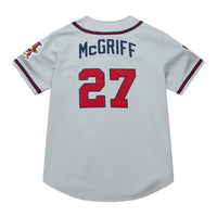 Fred McGriff Atlanta Braves Baseball Jersey, Gray Authentic Sportswear Jersey Shirt, Lightweight Breathable Athletic Jersey, Casual Gift for Men