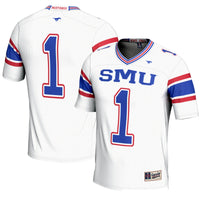 SMU Mustangs Endzone Football Jersey, White Sportswear Jersey Shirt, Lightweight Breathable Athletic Jersey, Casual Gift for Men