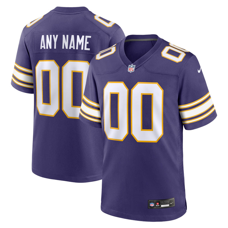 Minnesota Vikings Football Jersey, Purple Game Classic Sportswear Jersey Shirt, Lightweight Breathable Athletic Jersey, Casual Gift for Men