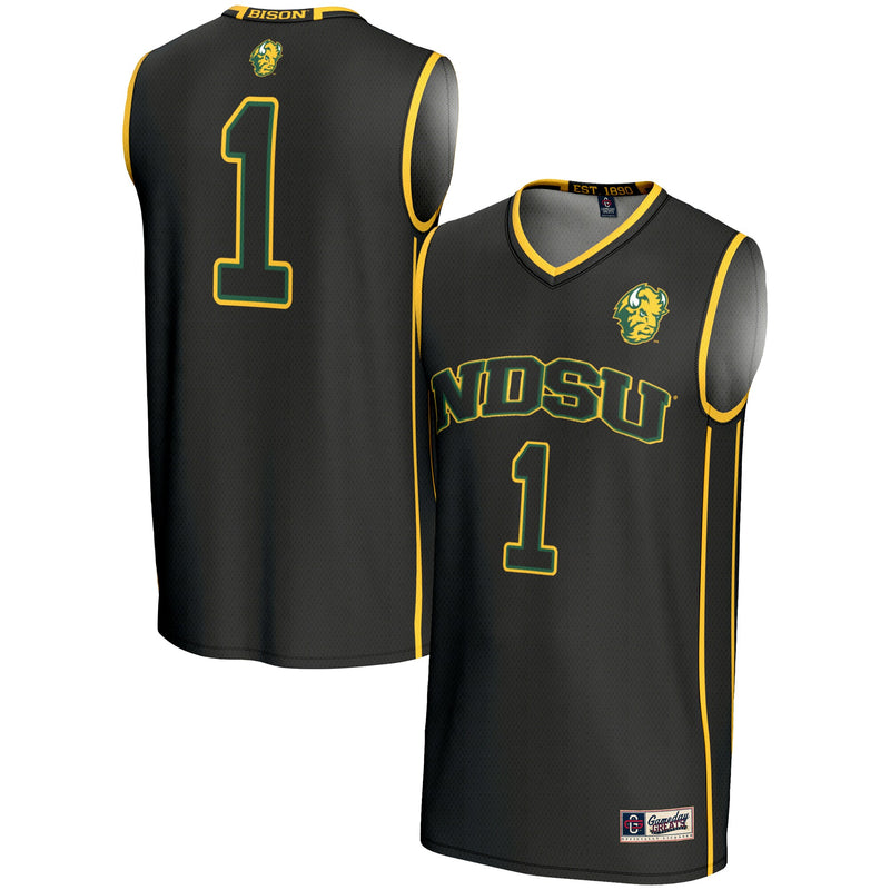 NDSU Bison Basketball Jersey, Black Lightweight Sportswear Jersey Shirt, Sleeveless Athletic Tank Jersey, Casual Gift for Men