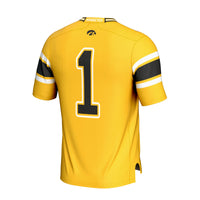 Iowa Hawkeyes Lightweight Collegiate Football Jersey, Gold Sportswear Jersey Shirt, Lightweight Breathable Athletic Jersey, Casual Gift for Men