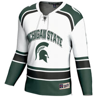 Michigan State Spartans Hockey Jersey, White Sportswear Jersey Shirt, Long Sleeve Hockey Sweater Jersey, Casual Gift for Men, Style 200060822