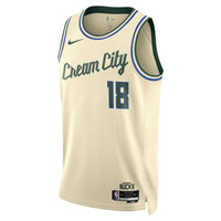 Kyle Kuzma Milwaukee Bucks Basketball Jersey, Cream Swingman Sportswear Jersey Shirt, Sleeveless Athletic Tank Jersey, Casual Gift for Men