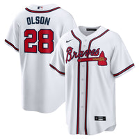 Matt Olson Atlanta Braves Baseball Jersey, White Replica Sportswear Jersey Shirt, Lightweight Breathable Athletic Jersey, Casual Gift for Men