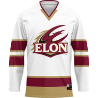 Elon Phoenix Hockey Jersey, White Sportswear Jersey Shirt, Long Sleeve Hockey Sweater Jersey, Casual Gift for Men