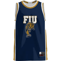 FIU Panthers Basketball Jersey, Navy Lightweight Sportswear Jersey Shirt, Sleeveless Athletic Tank Jersey, Casual Gift for Men