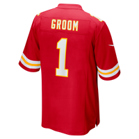 Number Groom Kansas City Chiefs Football Jersey, Red Game Sportswear Jersey Shirt, Lightweight Breathable Athletic Jersey, Casual Gift for Men