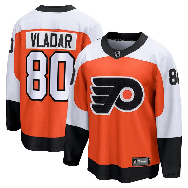 Dan Vladar Philadelphia Flyers Hockey Jersey, Orange Breakaway Sportswear Jersey Shirt, Long Sleeve Hockey Sweater Jersey, Casual Gift for Men