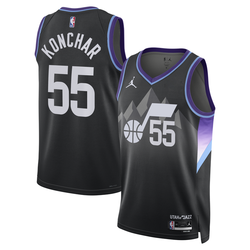 John Konchar Utah Jazz Basketball Jersey, Black Swingman Sportswear Jersey Shirt, Sleeveless Athletic Tank Jersey, Casual Gift for Men