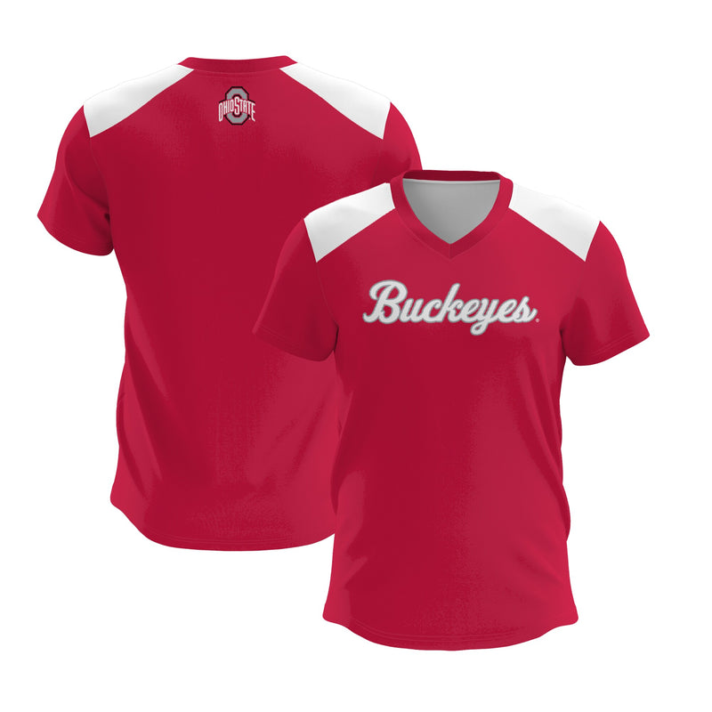 Ohio State Buckeyes Lacrosse Jersey, Scarlet Lightweight Sportswear Jersey Shirt, Lightweight Breathable Athletic Jersey, Casual Gift for Men
