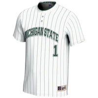Michigan State Spartans Softball Jersey, White Lightweight Sportswear Jersey Shirt, Lightweight Breathable Athletic Jersey, Casual Gift for Men
