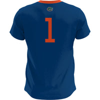 Florida Gators Soccer Jersey, Royal Fashion Lightweight Sportswear Jersey Shirt, Lightweight Breathable Athletic Jersey, Casual Gift for Men