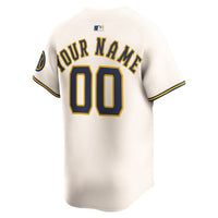 Milwaukee Brewers Baseball Jersey, Cream Sportswear Jersey Shirt, Lightweight Breathable Athletic Jersey, Casual Gift for Men, Style 202644556