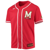 Maryland Terrapins Baseball Jersey, Red Replica Sportswear Jersey Shirt, Lightweight Breathable Athletic Jersey, Casual Gift for Men