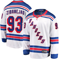 Mika Zibanejad New York Rangers Hockey Jersey, White Breakaway Sportswear Jersey Shirt, Long Sleeve Hockey Sweater Jersey, Casual Gift for Men
