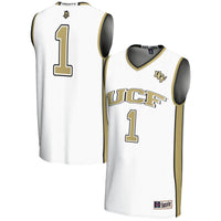 UCF Knights Basketball Jersey, White Lightweight Sportswear Jersey Shirt, Sleeveless Athletic Tank Jersey, Casual Gift for Men