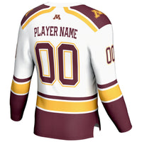 Minnesota Golden Gophers Hockey Jersey, White Sportswear Jersey Shirt, Long Sleeve Hockey Sweater Jersey, Casual Gift for Men