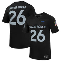 Air Force Falcons Football Jersey, Black Replica Sportswear Jersey Shirt, Lightweight Breathable Athletic Jersey, Casual Gift for Men