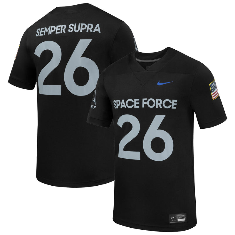 Air Force Falcons Football Jersey, Black Replica Sportswear Jersey Shirt, Lightweight Breathable Athletic Jersey, Casual Gift for Men