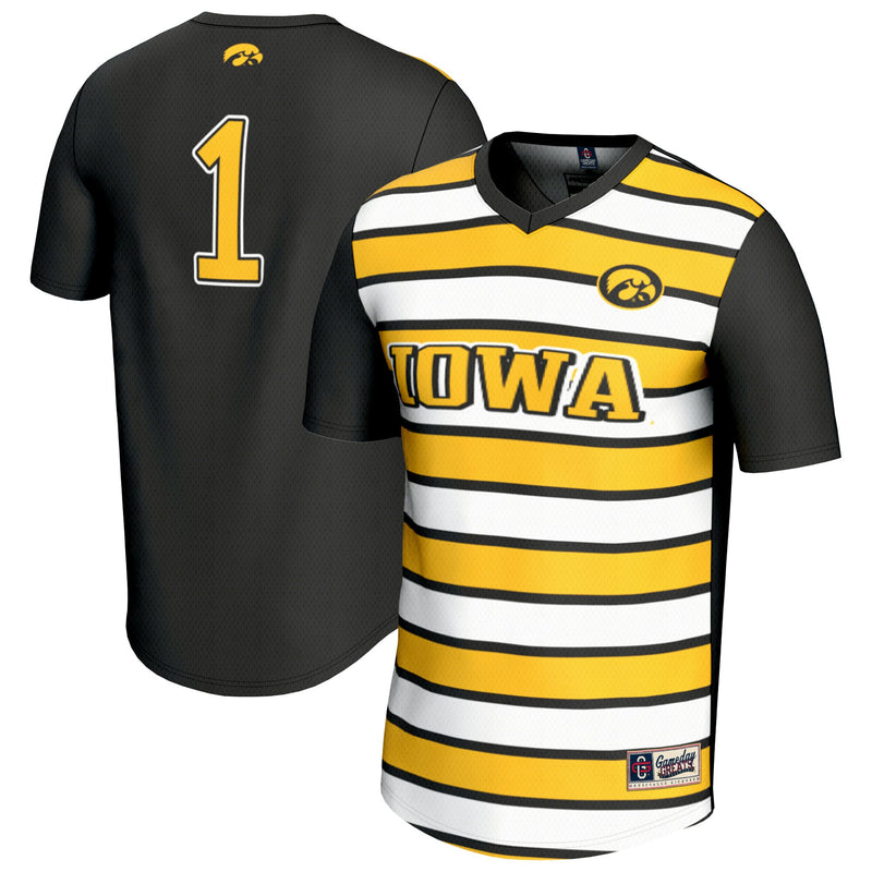 Iowa Hawkeyes Soccer Jersey, Black Fashion Lightweight Sportswear Jersey Shirt, Lightweight Breathable Athletic Jersey, Casual Gift for Men