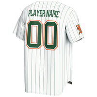 Miami Hurricanes Baseball Jersey, White Lightweight Sportswear Jersey Shirt, Lightweight Breathable Athletic Jersey, Casual Gift for Men