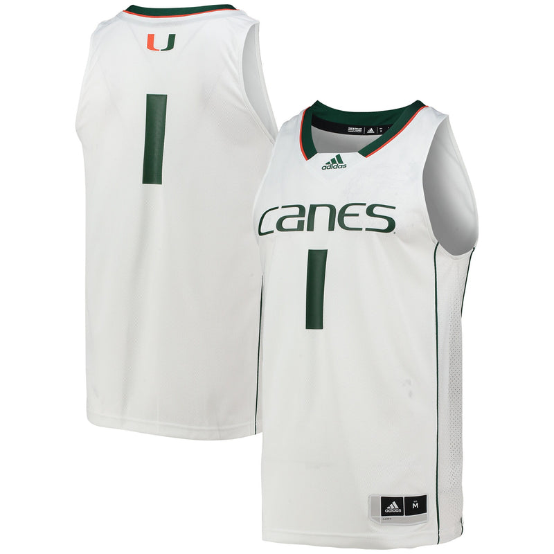 Miami Hurricanes Team Swingman Basketball Jersey, White Sportswear Jersey Shirt, Sleeveless Athletic Tank Jersey, Casual Gift for Men