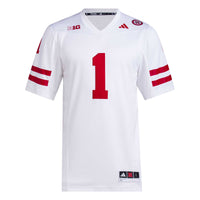 Nebraska Huskers Football Jersey, White Sportswear Jersey Shirt, Lightweight Breathable Athletic Jersey, Casual Gift for Men, Style 5226883