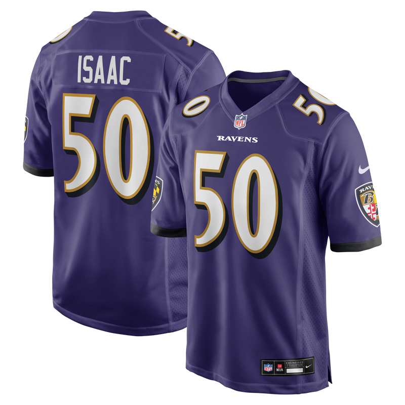 Adisa Isaac Baltimore Ravens Football Jersey, Purple Game Sportswear Jersey Shirt, Lightweight Breathable Athletic Jersey, Casual Gift for Men
