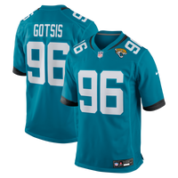 Adam Gotsis Jacksonville Jaguars Football Jersey, Teal Game Sportswear Jersey Shirt, Lightweight Breathable Athletic Jersey, Casual Gift for Men