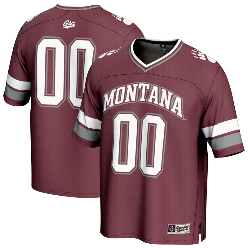 Montana Grizzlies Football Jersey, Maroon Fashion Sportswear Jersey Shirt, Lightweight Breathable Athletic Jersey, Casual Gift for Men