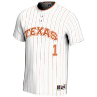 Texas Longhorns Softball Jersey, White Sportswear Jersey Shirt, Lightweight Breathable Athletic Jersey, Casual Gift for Men, Style 200146404