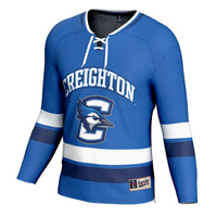Creighton Bluejays Hockey Jersey, Blue Sportswear Jersey Shirt, Long Sleeve Hockey Sweater Jersey, Casual Gift for Men, Style 202016094