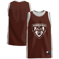 St. Bonaventure Bonnies Basketball Jersey, Brown Lightweight Sportswear Jersey Shirt, Sleeveless Athletic Tank Jersey, Casual Gift for Men