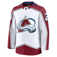 Nathan MacKinnon Colorado Avalanche Hockey Jersey, White Premium Sportswear Jersey Shirt, Long Sleeve Hockey Sweater Jersey, Casual Gift for Men