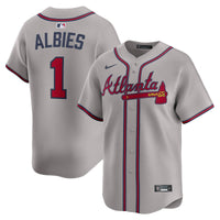 Ozzie Albies Atlanta Braves Baseball Jersey, Gray Limited Sportswear Jersey Shirt, Lightweight Breathable Athletic Jersey, Casual Gift for Men