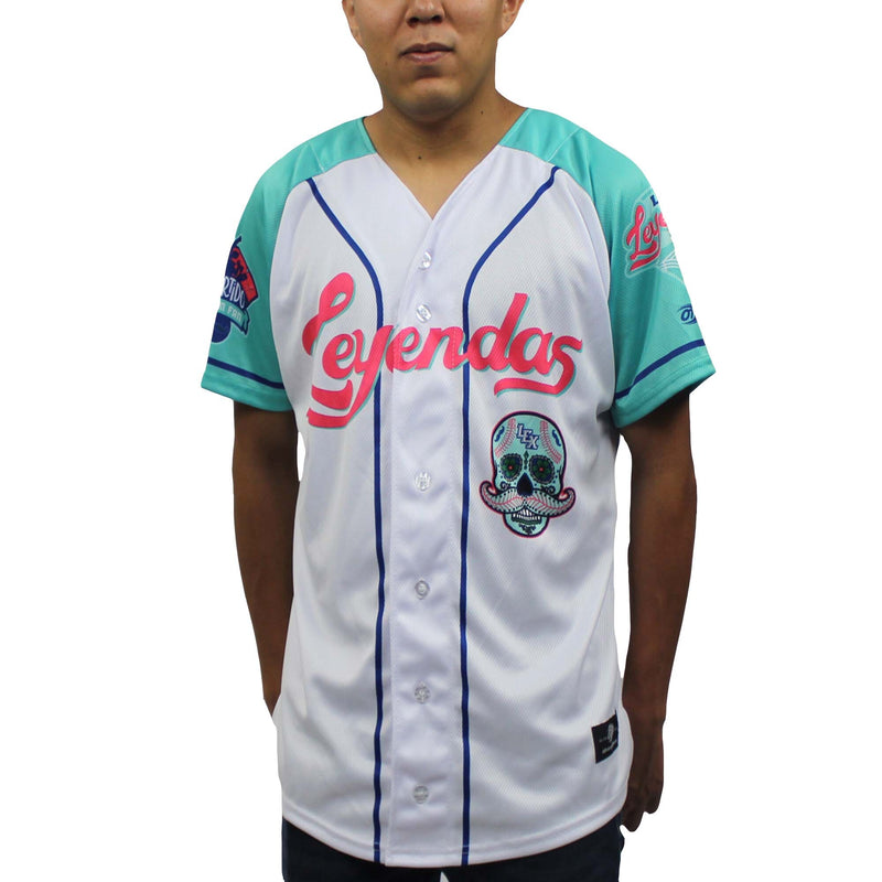 Lexington Legends Baseball Jersey, White Teal Replica Sportswear Jersey Shirt, Lightweight Breathable Athletic Jersey, Casual Gift for Men