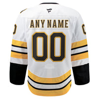 Boston Bruins Hockey Jersey, White Authentic Away Sportswear Jersey Shirt, Long Sleeve Hockey Sweater Jersey, Casual Gift for Men