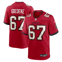 Luke Goedeke Tampa Bay Buccaneers Football Jersey, Red Game Sportswear Jersey Shirt, Lightweight Breathable Athletic Jersey, Casual Gift for Men