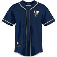 FIU Panthers Baseball Jersey, Blue Lightweight Sportswear Jersey Shirt, Lightweight Breathable Athletic Jersey, Casual Gift for Men