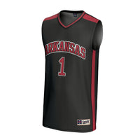 Arkansas Razorbacks Lightweight Basketball Jersey, Black Fashion Sportswear Jersey Shirt, Sleeveless Athletic Tank Jersey, Casual Gift for Men