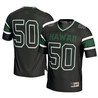 Hawaii Rainbow Warriors Football Jersey, Black Sportswear Jersey Shirt, Lightweight Breathable Athletic Jersey, Casual Gift for Men