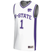 Kansas State Wildcats Basketball Jersey, White Lightweight Sportswear Jersey Shirt, Sleeveless Athletic Tank Jersey, Casual Gift for Men