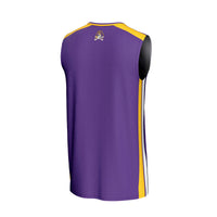 ECU Pirates Basketball Jersey, Purple Sportswear Jersey Shirt, Sleeveless Athletic Tank Jersey, Casual Gift for Men