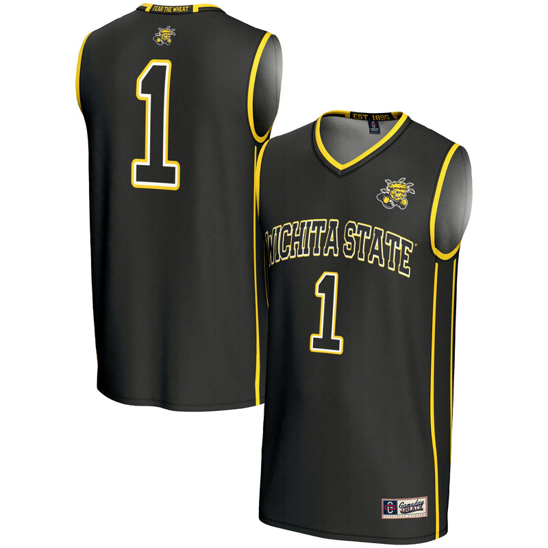 Wichita State Shockers Basketball Jersey, Black Sportswear Jersey Shirt, Sleeveless Athletic Tank Jersey, Casual Gift for Men