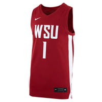 Washington State Cougars Logo Basketball Jersey, Crimson Replica Sportswear Jersey Shirt, Sleeveless Athletic Tank Jersey, Casual Gift for Men