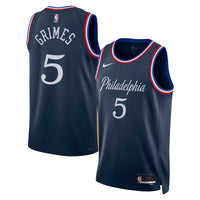 Quentin Grimes Philadelphia 76ers Basketball Jersey, Navy Swingman Sportswear Jersey Shirt, Sleeveless Athletic Tank Jersey, Casual Gift for Men