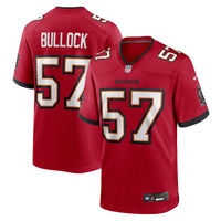 John Bullock Tampa Bay Buccaneers Football Jersey, Red Game Sportswear Jersey Shirt, Lightweight Breathable Athletic Jersey, Casual Gift for Men