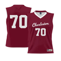 Charleston Cougars Basketball Jersey, Crimson Lightweight Sportswear Jersey Shirt, Sleeveless Athletic Tank Jersey, Casual Gift for Men